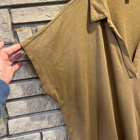 Banana Republic Johnny Collar Dress XL in Whiskey Brown - Picture 6 of 11